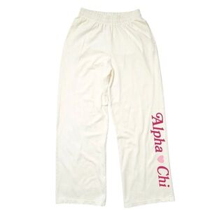 Alpha Chi Omega Sweatpants Wide Leg High Rise Lightweight M